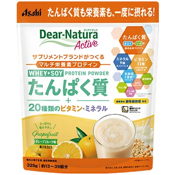 ディアナチュラ(アサヒグループ食品) ディアナチュラアクティブ ホエイ+ソイプロテイン グレープフルーツ味