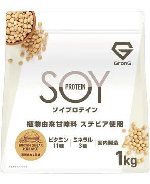 GronG GronG ソイプロテイン 黒糖きなこ風味 1kg