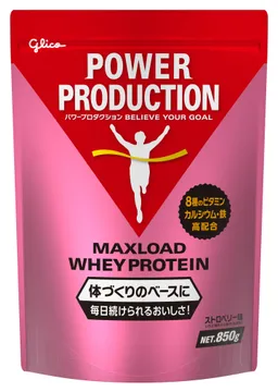 パワープロダクション(江崎グリコ) マックスロードホエイプロテイン ストロベリー味