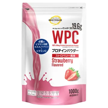 トップバリュ WPCホエイプロテインパウダー ストロベリー風味